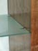 console noyer et verre detail