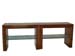 consoles noyer et verre